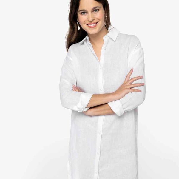 Native Spirit Ladies Linen Dress Shirt Thumbnail